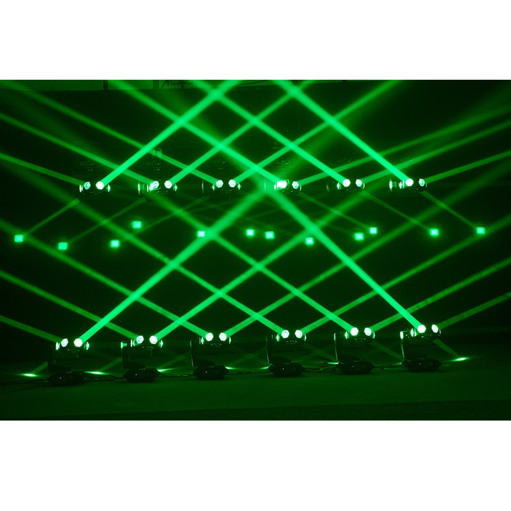 Multiple units in criss cross pattern with various colors.