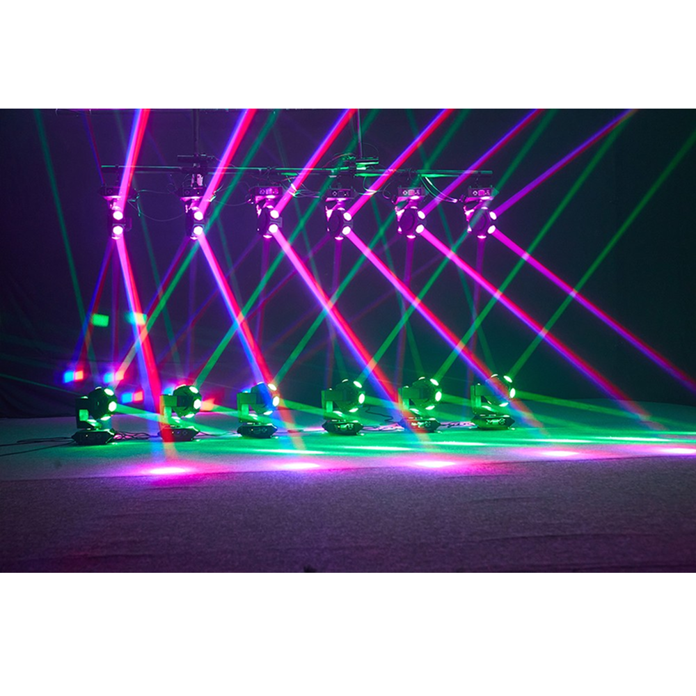 Multiple units in criss cross pattern with various colors.