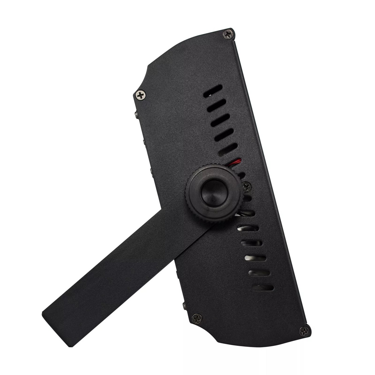 Side view of the easy adjustment bracket to obtain the right professional angle.