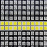 A close up section of the 864pcs 5050 tri-color LED lamp beads+96pcs white LED