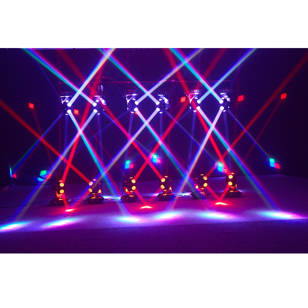 Multiple units with lights in criss cross pattern.